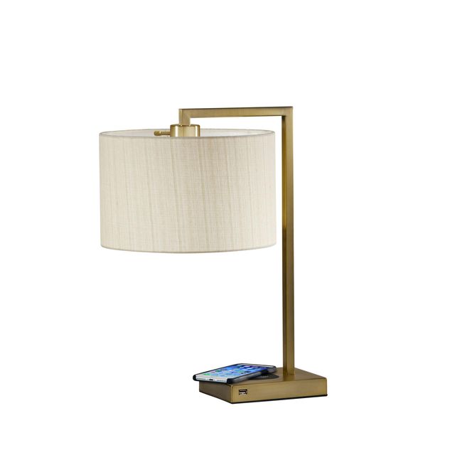 Adesso® Austin Antique Brass AdessoCharge Table Lamp-0