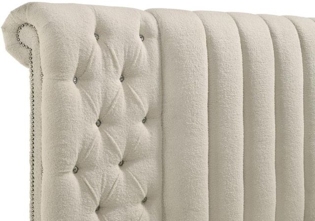 Coaster® Sonya 4-Piece Ivory Queen Upholstered Panel Bedroom Set-3