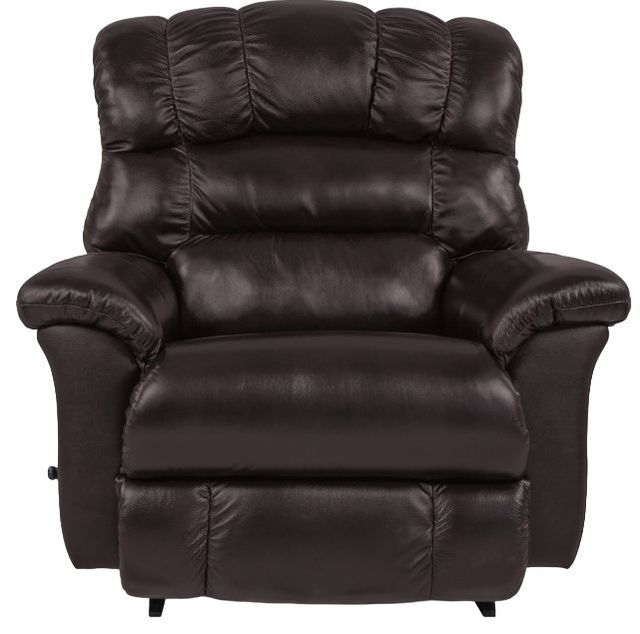 La-Z-Boy® Randell Dark Chocolate Leather Manual Rocking Recliner-1