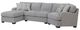 Emerald Home Analiese 3-Piece Gray Left-Arm Facing Sectional and Chaise-0