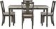 Powell® Willow 5-Piece Beige/Dark Gray/Smokey White Dining Set-3