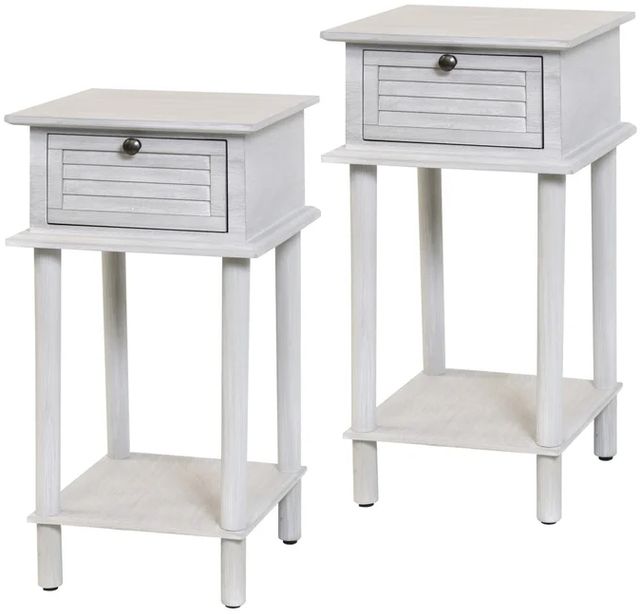 Stylecraft 2-Piece Gray Wash Side Table Set-0