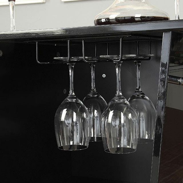 Furniture of America® Fuero Black/Chrome Bar Table-2