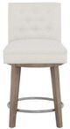 Fairfield® Customizable Entree Dining Straight Short Button Back Swivel Counter Stool-1