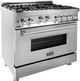 ZLINE 36" Stainless Steel Pro Style Gas Range-4