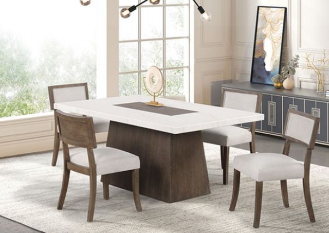 Furniture of America® Grasten 2-Piece Dark Walnut/Light Gray Side Chair Set-1
