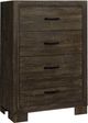 Monarch Specialties Inc. Rustic Oak 4-Drawer Chest-0