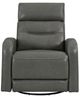 Liberty Furniture Rosslyn York Charcoal Leather Power Swivel Glider Recliner-3