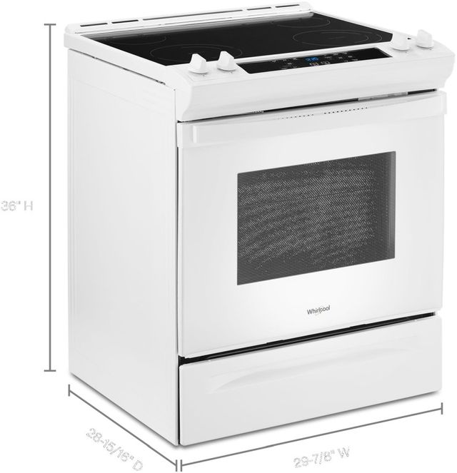 Whirlpool® 30" White Slide In Electric Range-9