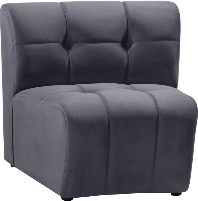 Meridian Furniture Limitless Grey Velvet Modular Chair-2