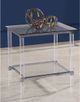Mazin Furniture Lyrica Clear Glass Square End Table with Acrylic Legs-1