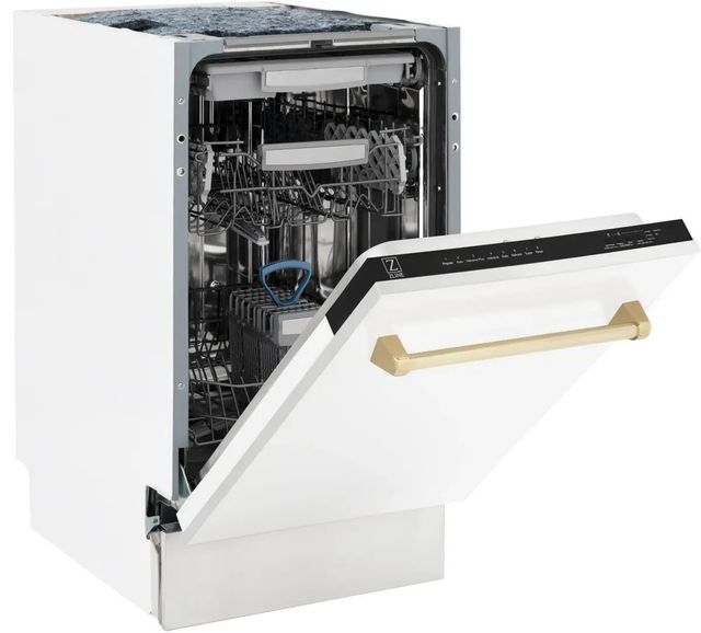 ZLINE Autograph Edition 18" White Matte Built In Dishwasher-3