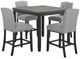 Daphne 5 Piece Espresso Brown/Gray Counter Dining Set-0