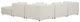 Moe's Home Collection Lowtide 5-Piece Warm White Sectional with Ottoman-3