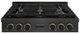 ZLINE Designer Collection Paramount 36" Black Satin Stainless Steel Gas Rangetop with 6 Brass Burners in Black Matte and Champagne Bronze Accents-0