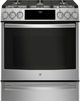 GE Profile™ 30" Stainless Steel Slide-In Front Control Gas Range-0