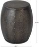 Olliix by Madison Park Brown Cirque Metal Accent Drum Table-3