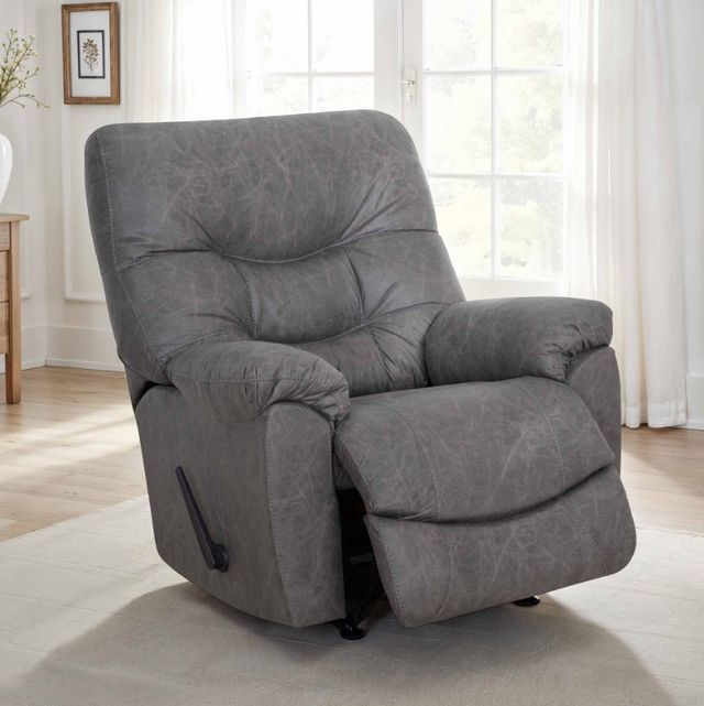 Franklin™ Wessex Cowboy Graphite Fabric Manual Recliner-2