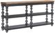 Legacy Classic Vintage Market Barnwood Oak Console Table with Kettle Black Base-0