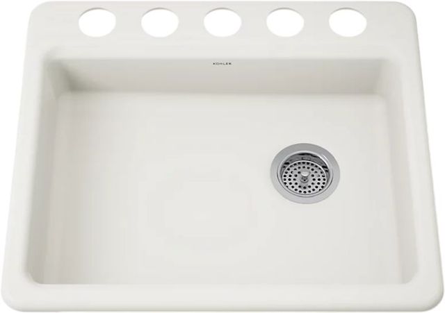 KOHLER® Riverby® Biscuit 25" Undermount Single-Bowl Kitchen Sink-0