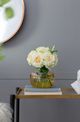 A & B Home Clear/Yellow Vase-4