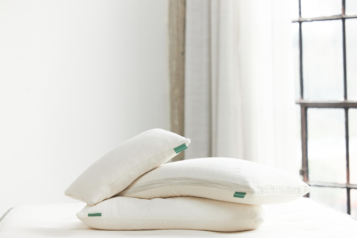 Avocado Green Pillow Adjustable Natural Latex Kapok Fill - Thumbnail 3