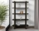 International Furniture Direct Balam Stained Dark Bookcase-0