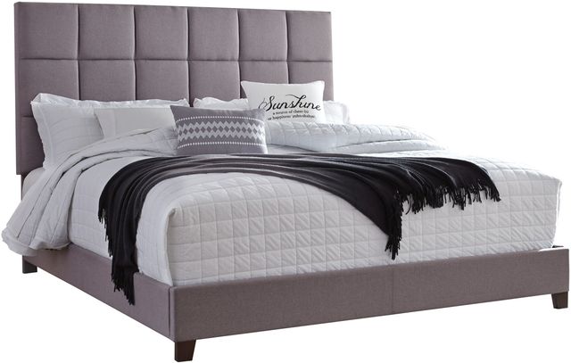 Signature Design by Ashley® Dolante Gray King Upholstered Panel Bed-0