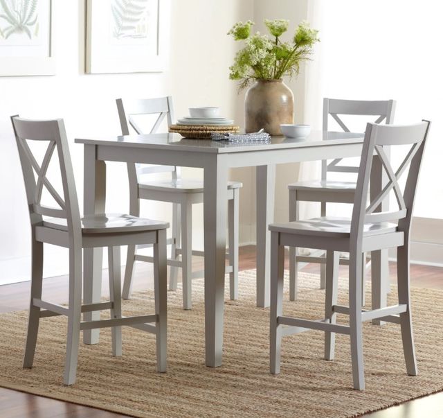 Jofran Inc. Simplicity Dove Gray X-Back Counter Stool -1