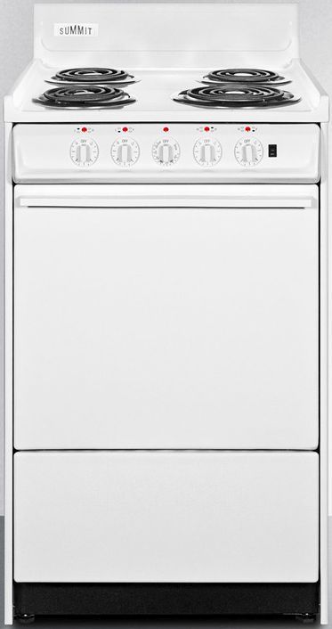 Summit® 20" White Freestanding Electric Range-0
