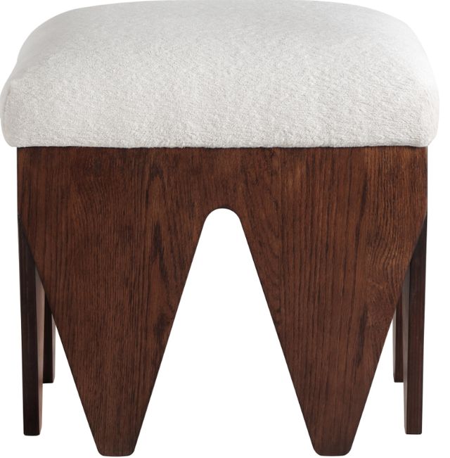 Meridian Furniture Altair Cream/Walnut Upholstered Bench-1
