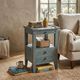 Sunny Designs™ Marina Sea Grass 2-Drawer Side Table with Lower Shelf-1