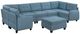 Homelegance® Garren 8-Piece Blue Modular Sectional with Storage and Ottoman-0