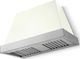 La Cornue CornuFé Euclid 44" Pure White Wall Mounted Range Hood with Satin Chrome Trim-0