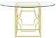 Coaster® Starlight Clear/Brass Round Dining Table-1