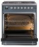 Ilve® Nostalgie II Series 30" Blue Gray Pro Style Dual Fuel Range-2