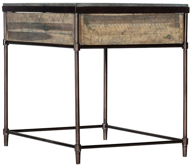 Hooker® Furniture St. Armand Light Natural End Table with Antique Bronze Base-2