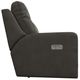 La-Z-Boy® Emmons Pewter Leather Power Reclining Loveseat with Console and Headrest-3