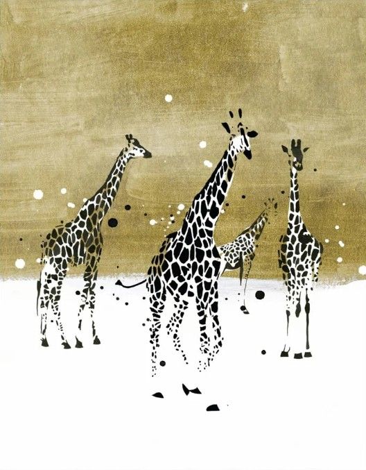 Classy Art Spotted Giraffe II by Annie Warren Wall Art-1