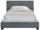 Elements International Brookhaven Gray Twin Upholstered Panel Bed-3