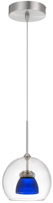 Cal® Lighting & Accessories Frosted Blue Mini Pendant-0