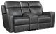 Homelegance® Kellen Smoky Gray Power Double Reclining Loveseat with Console-0