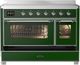 Ilve® Majestic III 48" Emerald Green Pro Style Induction Range with Triple Glass Door and Chrome Trim-2