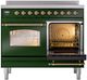 Ilve® Nostalgie II Series 40" Emerald Green Pro Style Induction Range-3