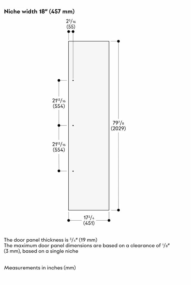 Gaggenau Vario Cooling Expressive Series 18" Dark Brushed Stainless Steel Door Panel with Handle-1