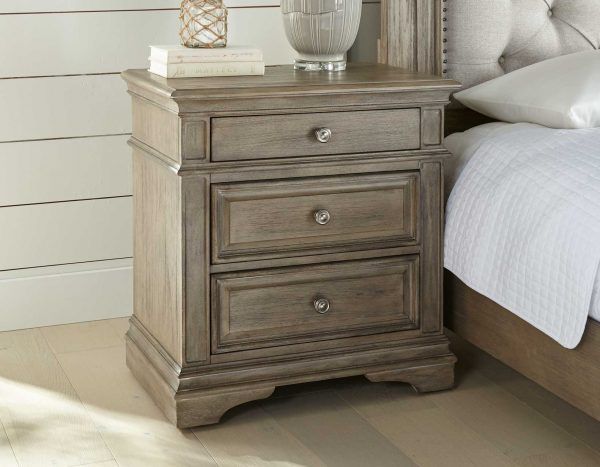 Steve Silver Co. Highland Park Waxed Driftwood Nightstand-1