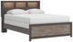 Signature Design by Ashley® Broachmyn Black/Gray Lighted Queen Bookcase Panel Bed-2