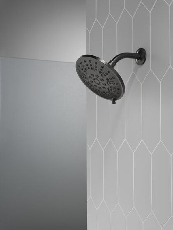 Delta Universal Showering Components Matte Black 4-Setting Shower Head-2