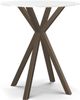 Amisco Customizable Asterisk White Glass Round Bar Table with Starburst Stand-0