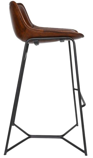 Home Trends & Design Essex Stanley Black/Hand Washed Chestnut Counter Chair-2